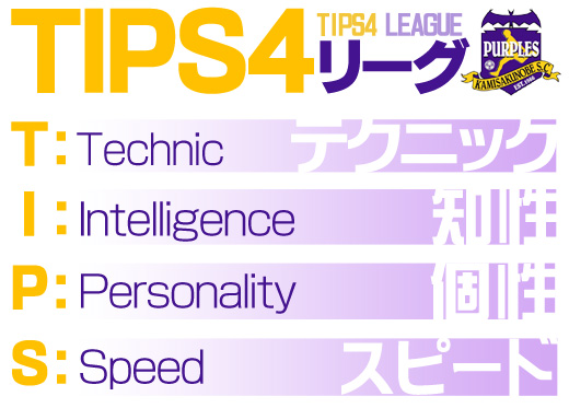 TIPS4リーグ　T:Technic　I:Iｎtelligence　P:Personality　S:Speed